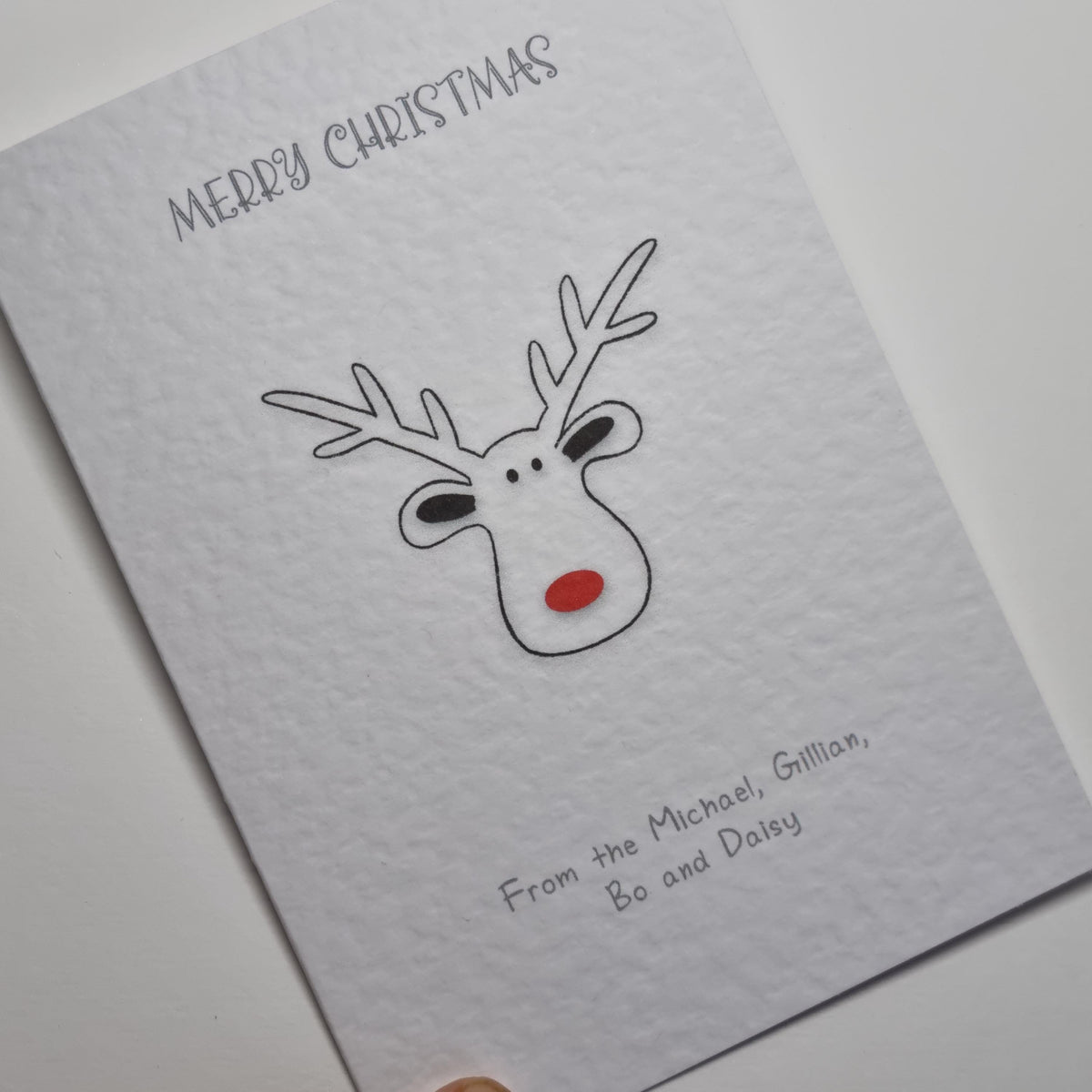 Handmade Christmas Cards: Whimsical Animal Designs, Personalized Pack of 8