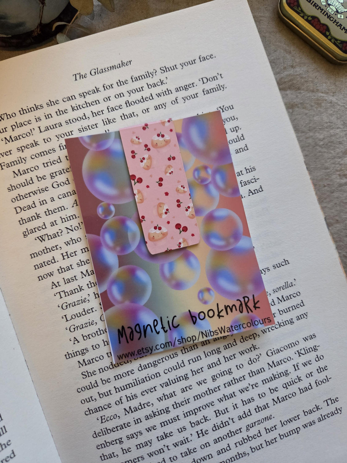 Kawaii Cupcake Magnetic Bookmark | Gift for Book Lover | bookish page marker