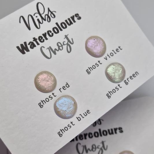 Ghost Interference Watercolour Dot Card Collection | Handmade Vegan Paint