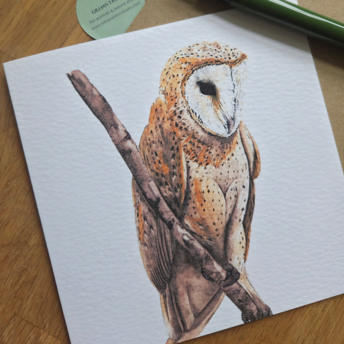 Barn Owl Greetings Card