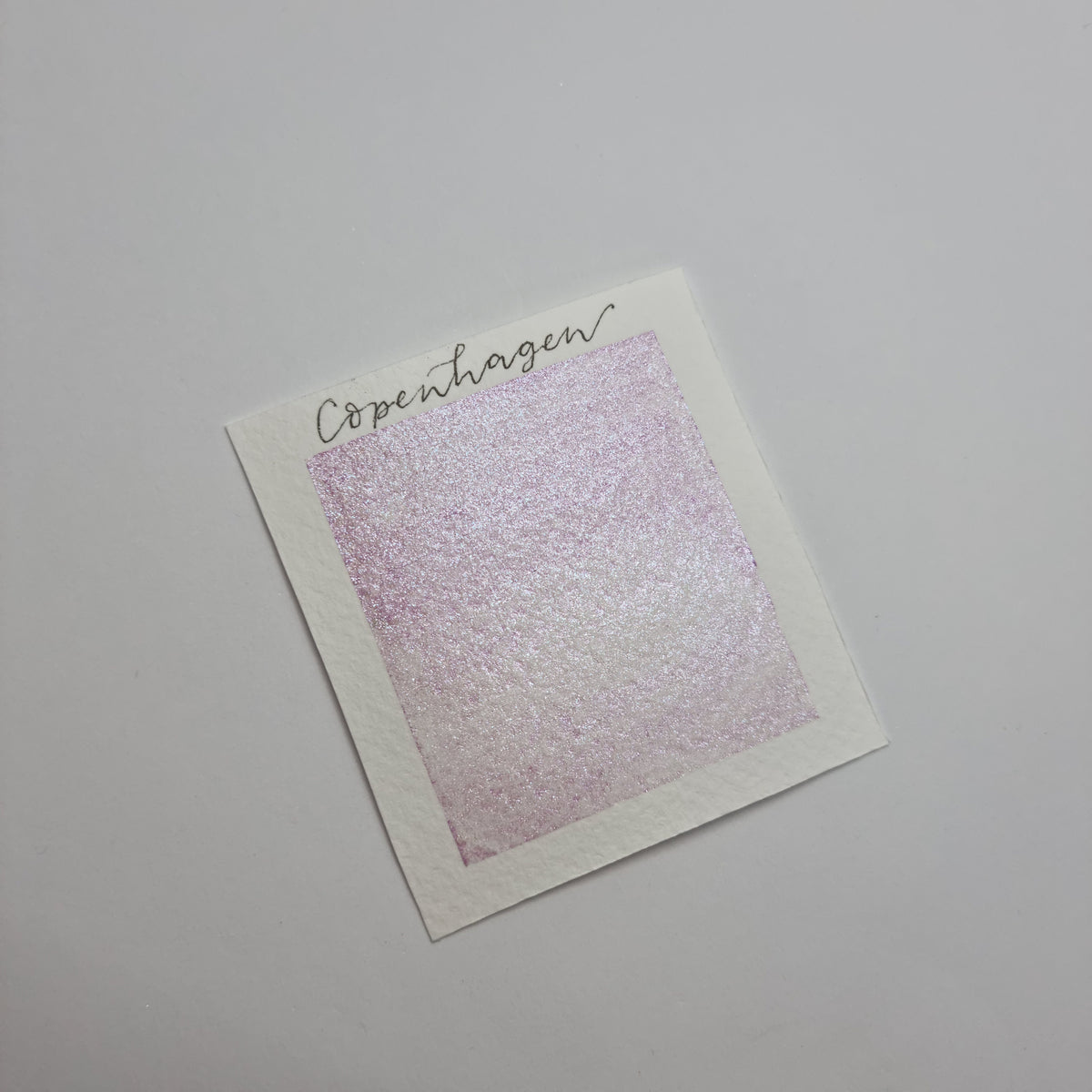 Handmade Shimmer Watercolor Paint | Pink Violet Iridescent Half Pan | Copenhagen