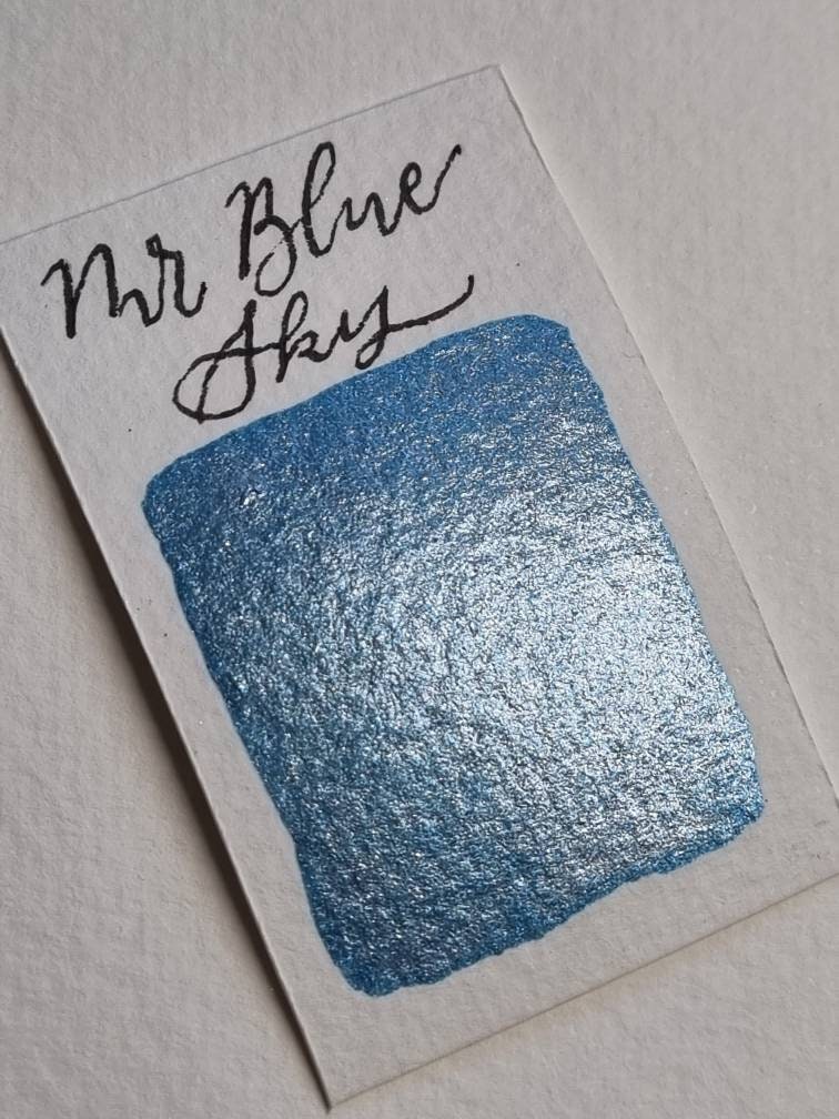 Handmade Glitter Watercolour Paint | Mr Blue Sky, Metallic Iridescent