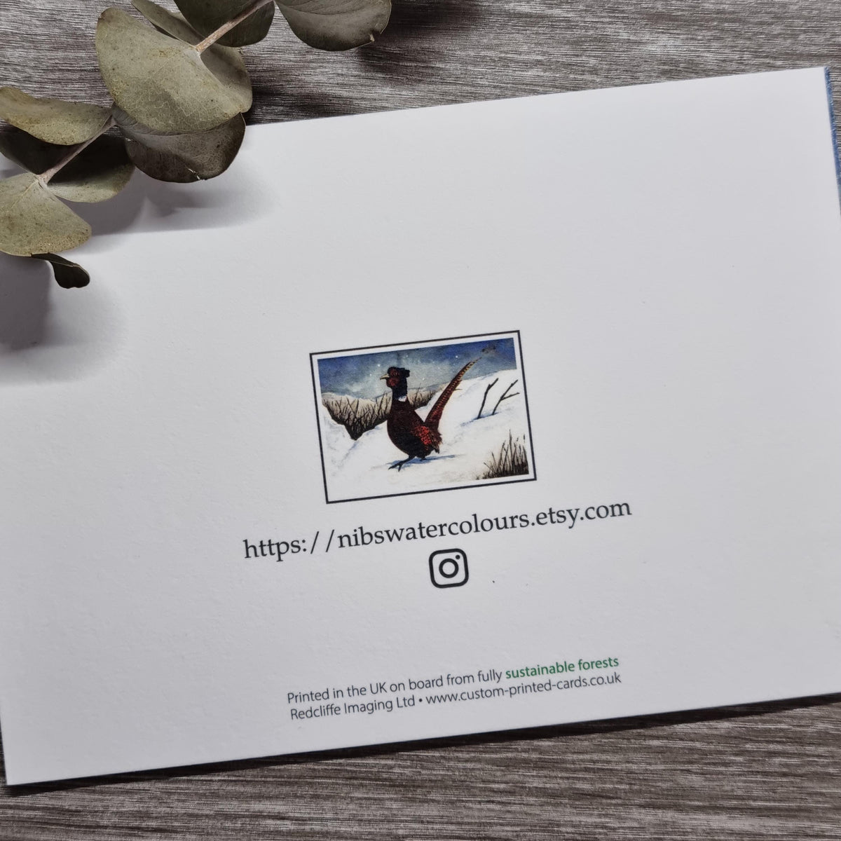 Adorable Luxury Pheasant Christmas Card | Nature-Inspired Holiday Greeting | Unique Dad Card