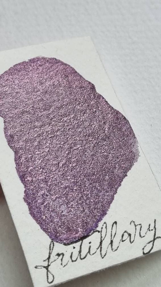 Handmade Fritillary Purple Gold Watercolour Paint | Shade Shift | Fritillary