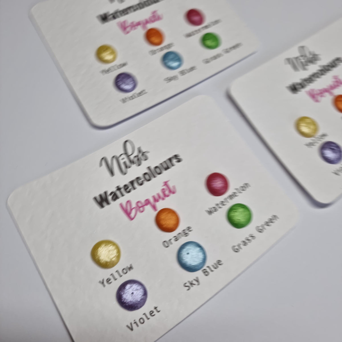 Handmade Shimmer Watercolour Dot Card | Bouquet Vegan Artisan Paint