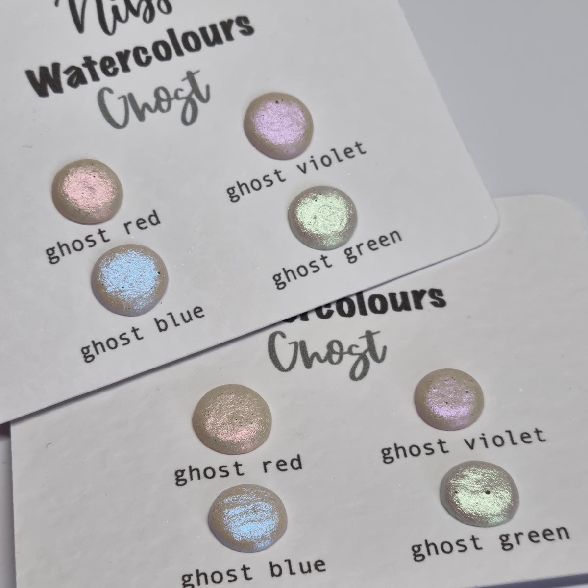 Ghost Interference Watercolour Dot Card Collection | Handmade Vegan Paint
