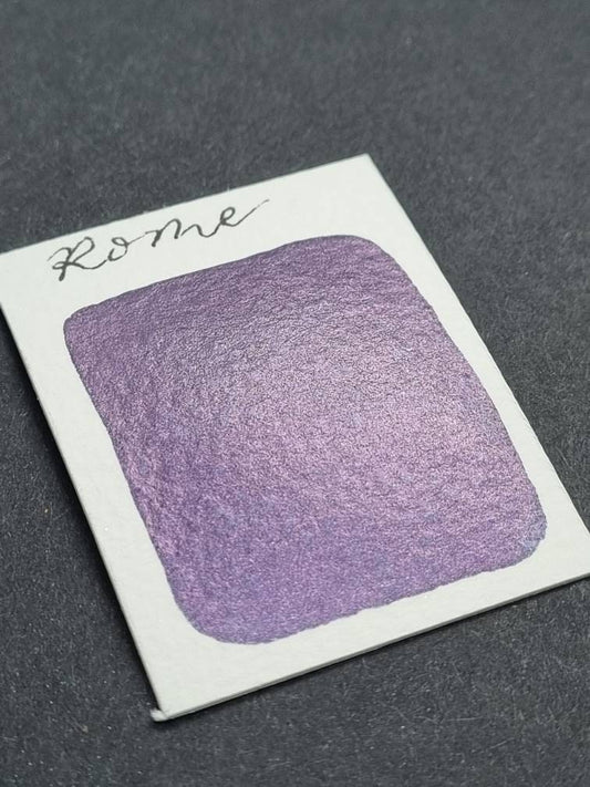 Handmade Mauve Purple Duo Chrome Watercolor Paint | Rome