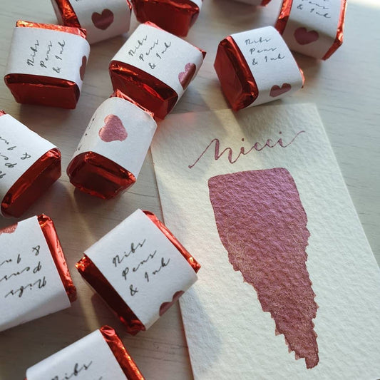 Handmade Iridescent Burgundy Watercolour Paint | Vegan Artisan Ink | Nicci
