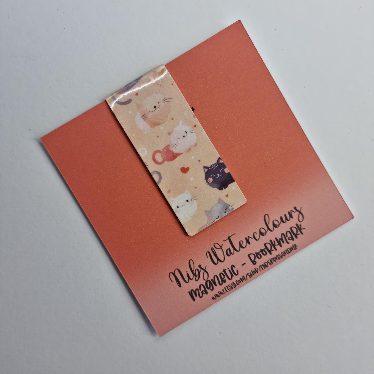 Kawaii Cat Magnetic Bookmark | Holographic Gift for Book Lover