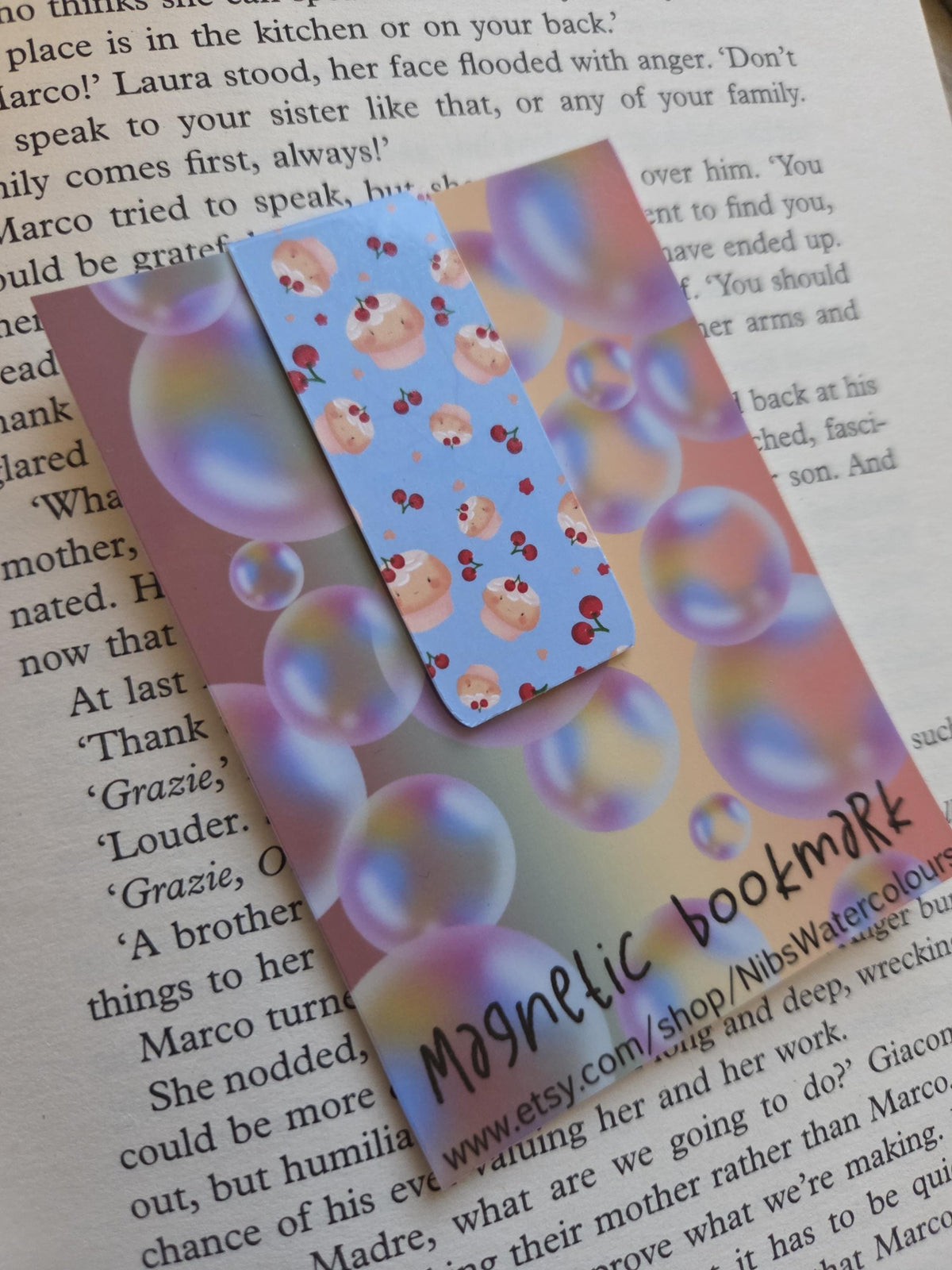 Kawaii Cupcake Magnetic Bookmark | Gift for Book Lover | bookish page marker