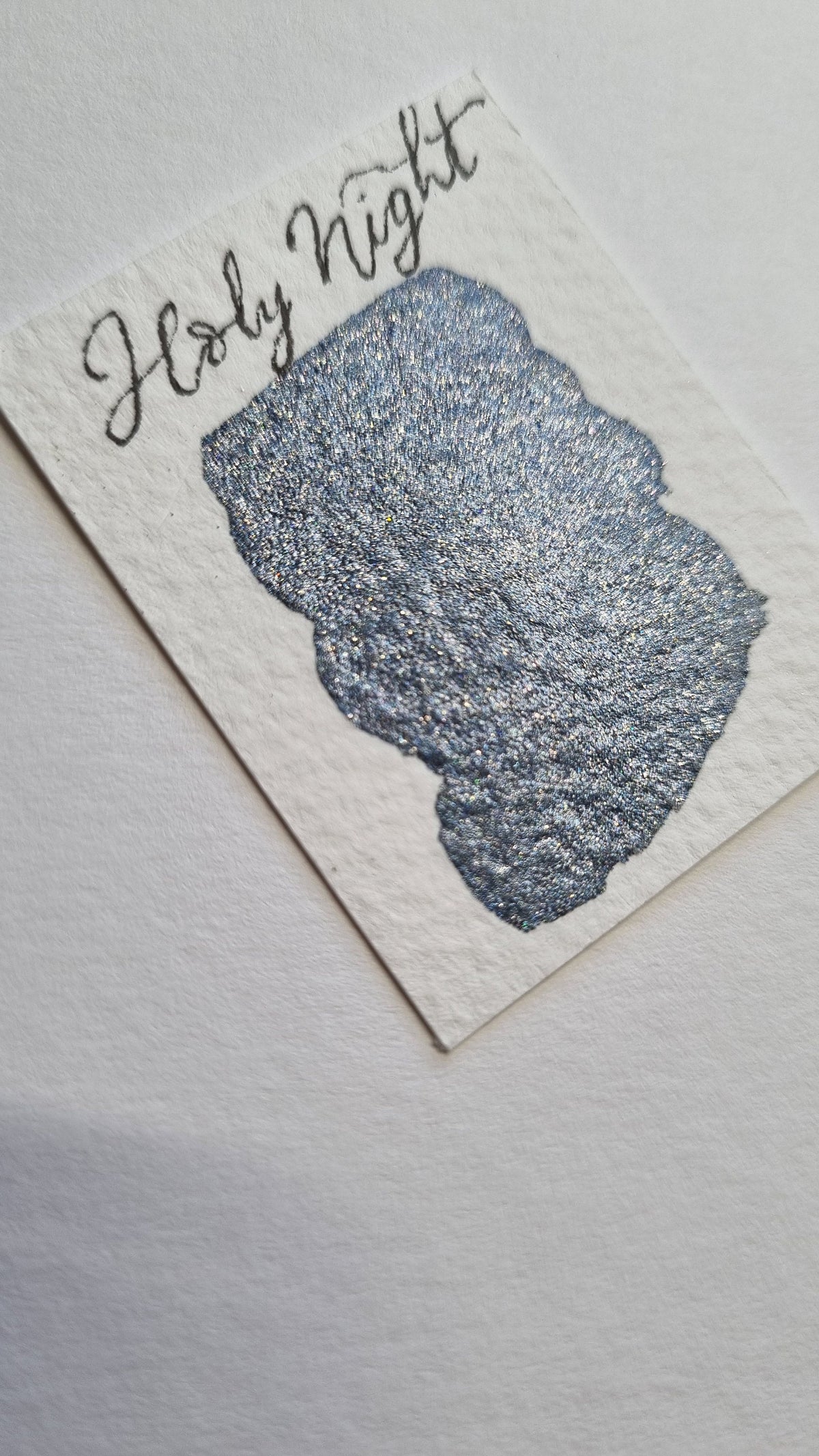 Handmade Dusky Blue Glitter Watercolour Paint | Holy Night Vegan Calligraphy Ink