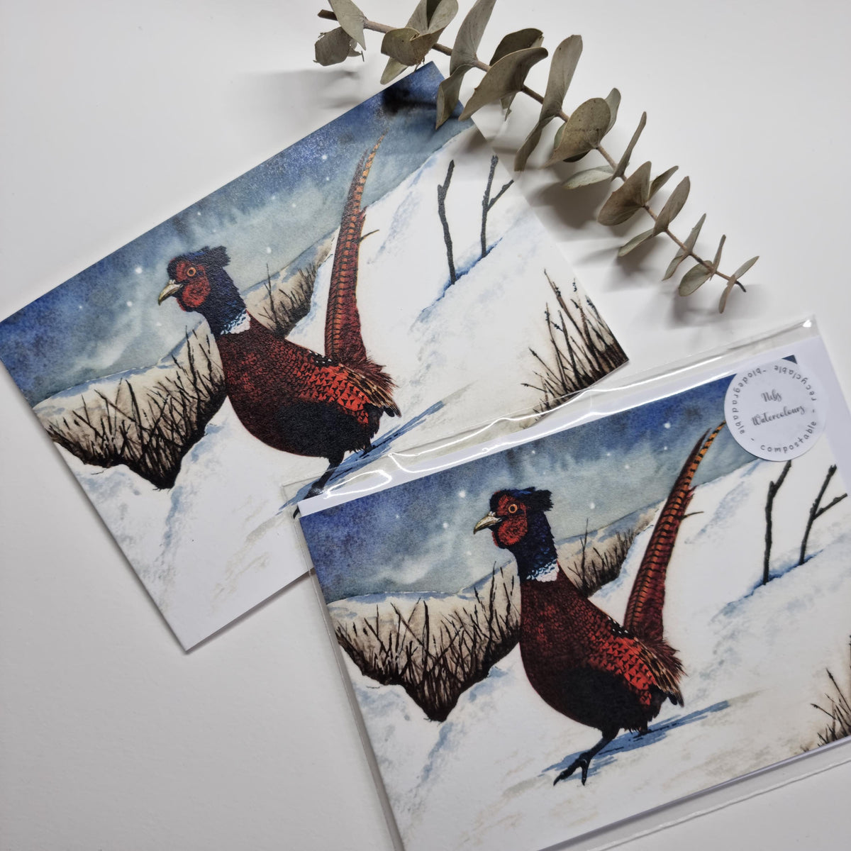 Adorable Luxury Pheasant Christmas Card | Nature-Inspired Holiday Greeting | Unique Dad Card