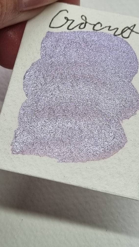 Handmade Crocus Lilac Watercolor Paint | Metallic Iridescent Calligraphy Ink | Crocus