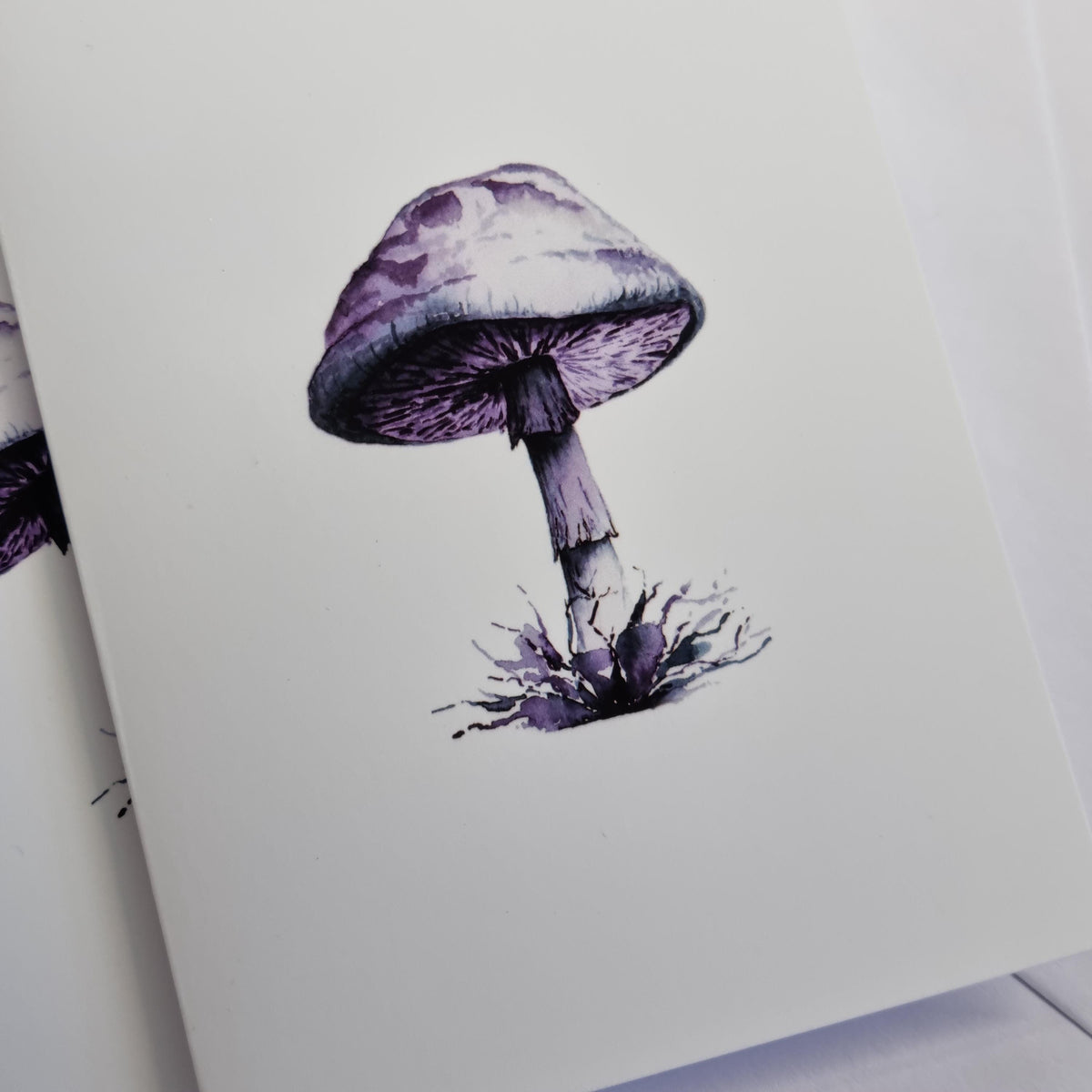 Mushroom Art Print Notecards - Handmade Watercolor Illustration, Set of 6