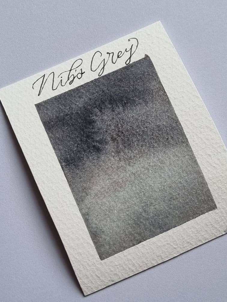 Handmade watercolour paint | granulating - Black/blue | Nib's Grey (Payne's grey alternative) | gift for artist