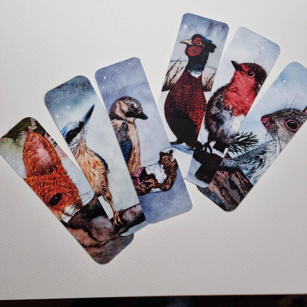 Watercolor Jay Bird Bookmark | Laminated Art Print