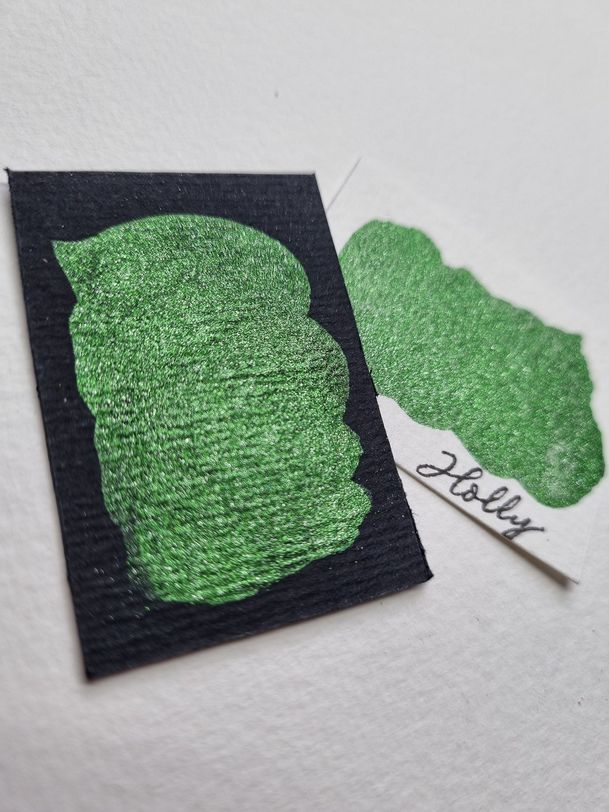 Handmade Green Chrome Watercolour Paint | Holly Metallic, Vegan