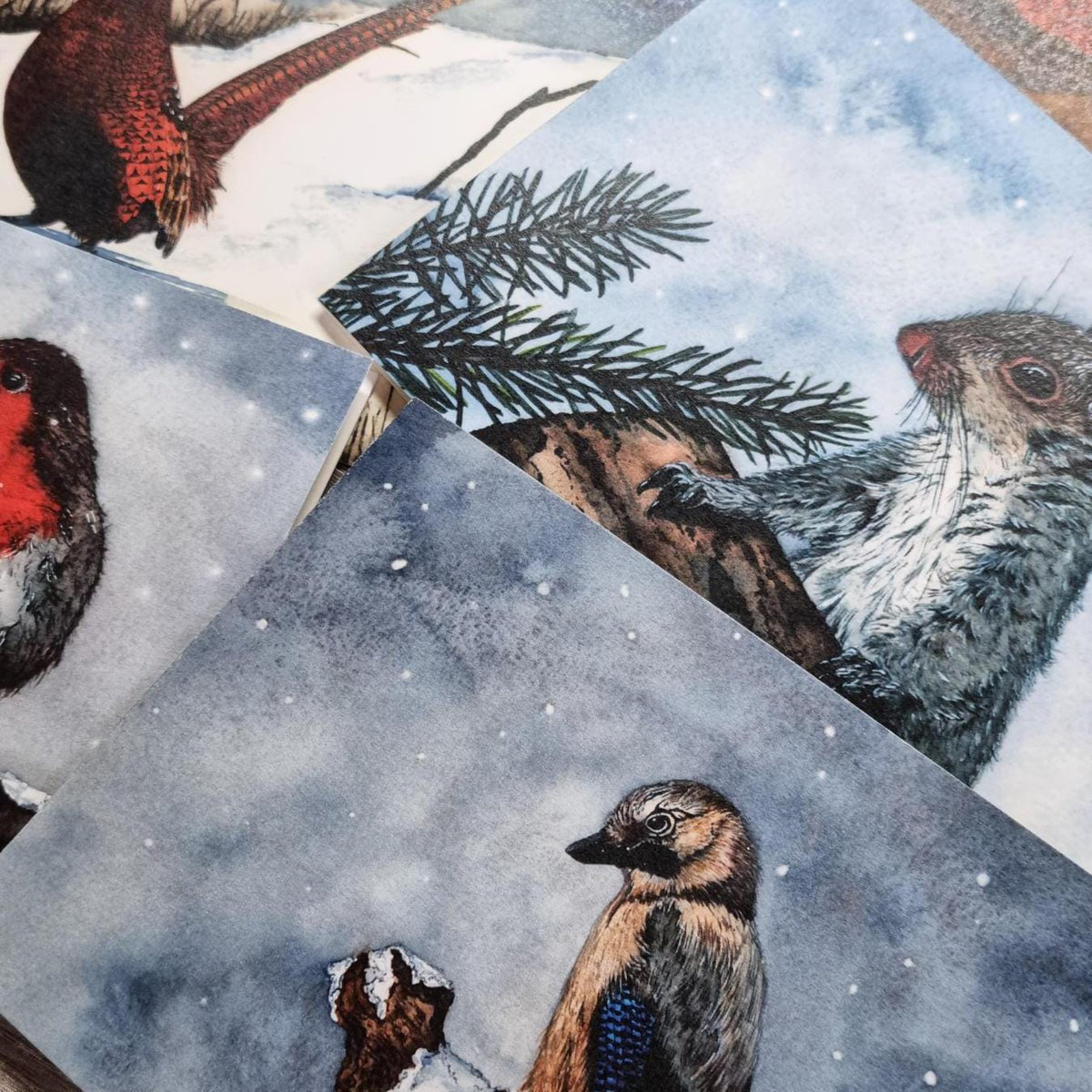 Whimsical Luxury Squirrel Christmas Card | Adorable Xmas Greeting | Nature-Inspired Art | card for Dad