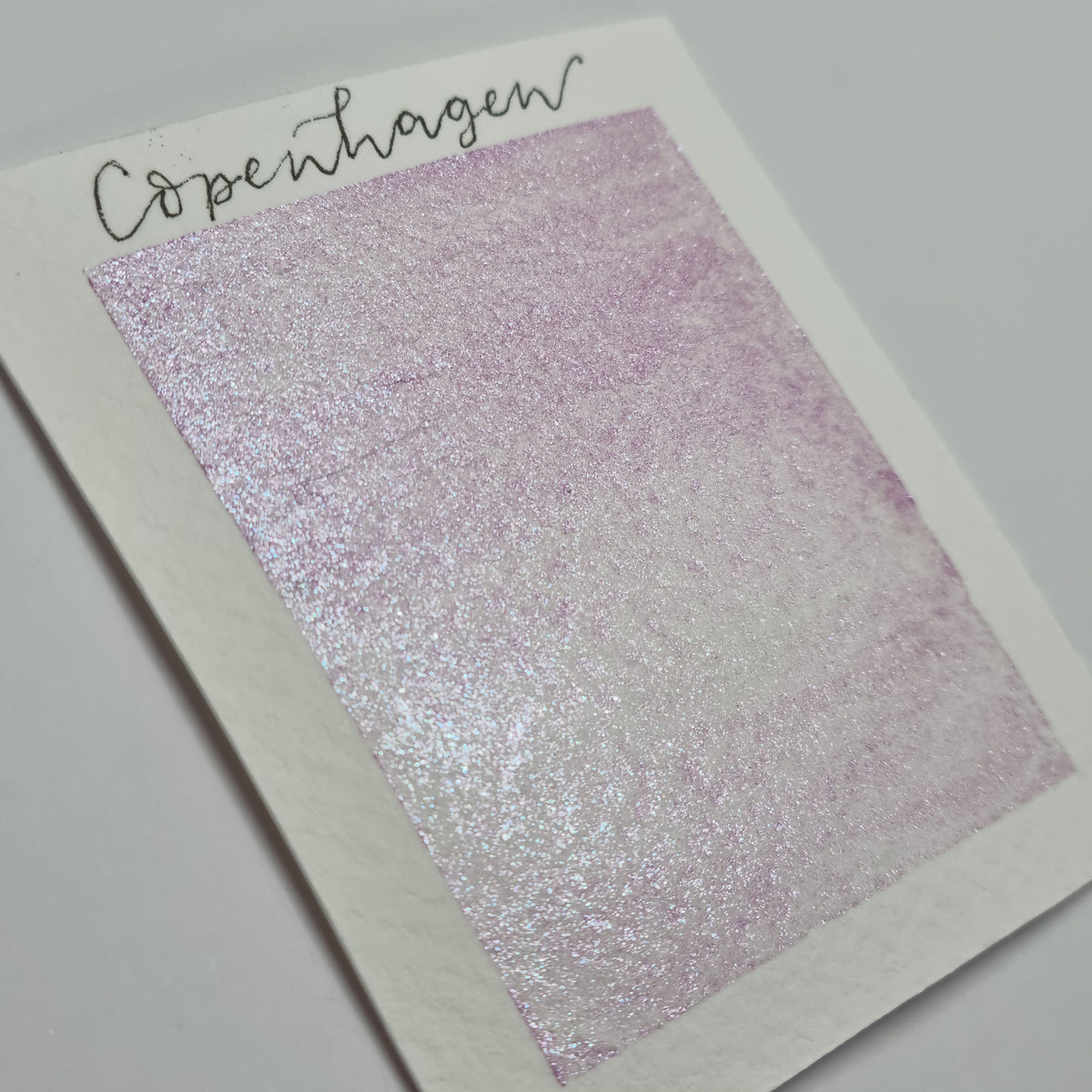 Handmade Shimmer Watercolor Paint | Pink Violet Iridescent Half Pan | Copenhagen