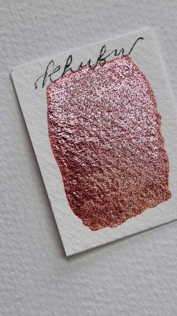 Handmade Iridescent Red Gold Watercolour Paint | Khufu, Vegan Shimmer | Khufu