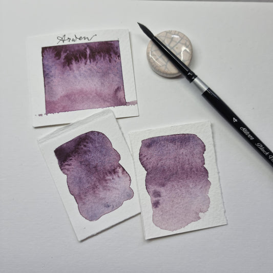 Handmade watercolour paint | granulating/separating purple/pink/blue | Arwen - noble maiden | gift for artist | PRE ORDER