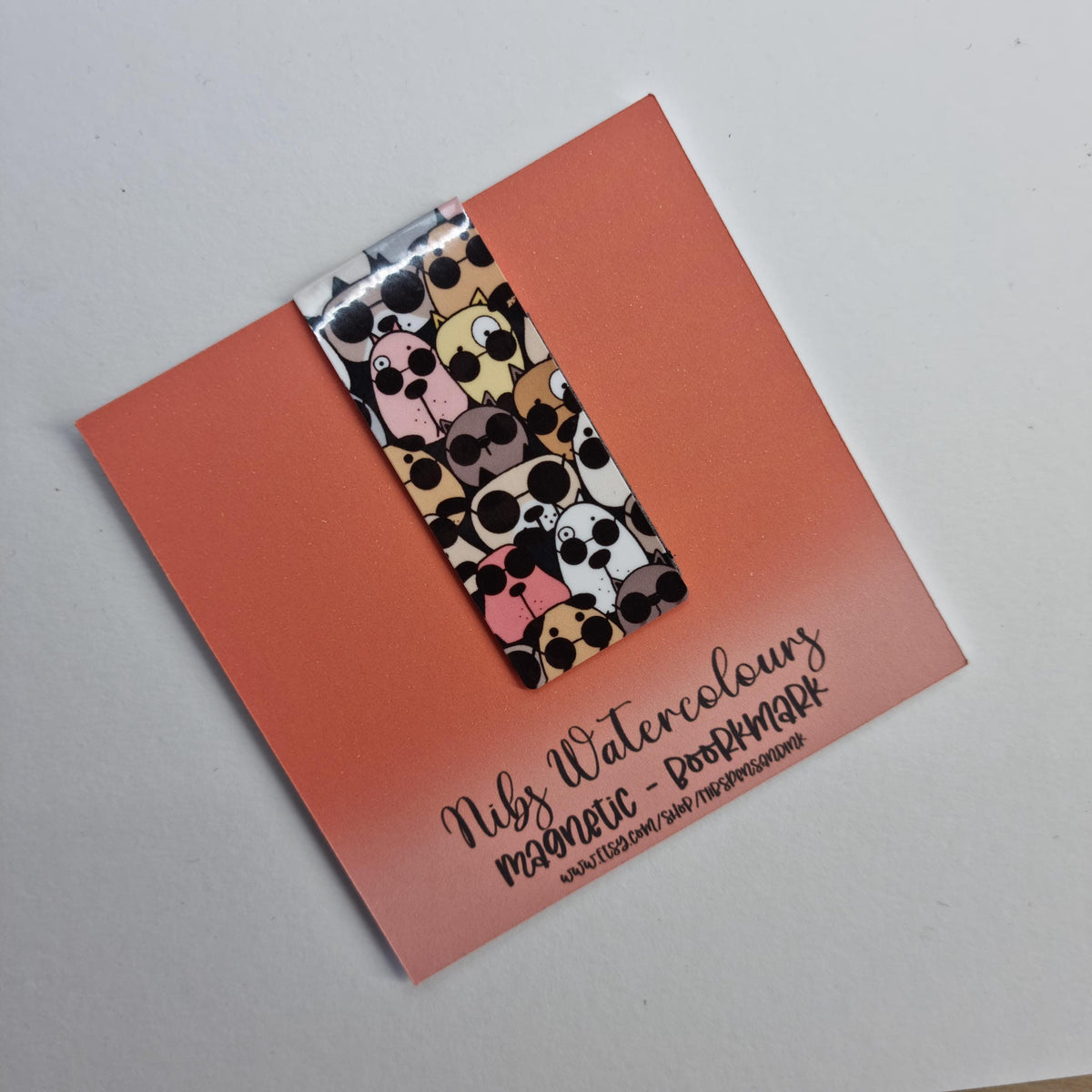 Handmade Dog Magnetic Bookmark | Kawaii Reader Gift (Holographic Option)