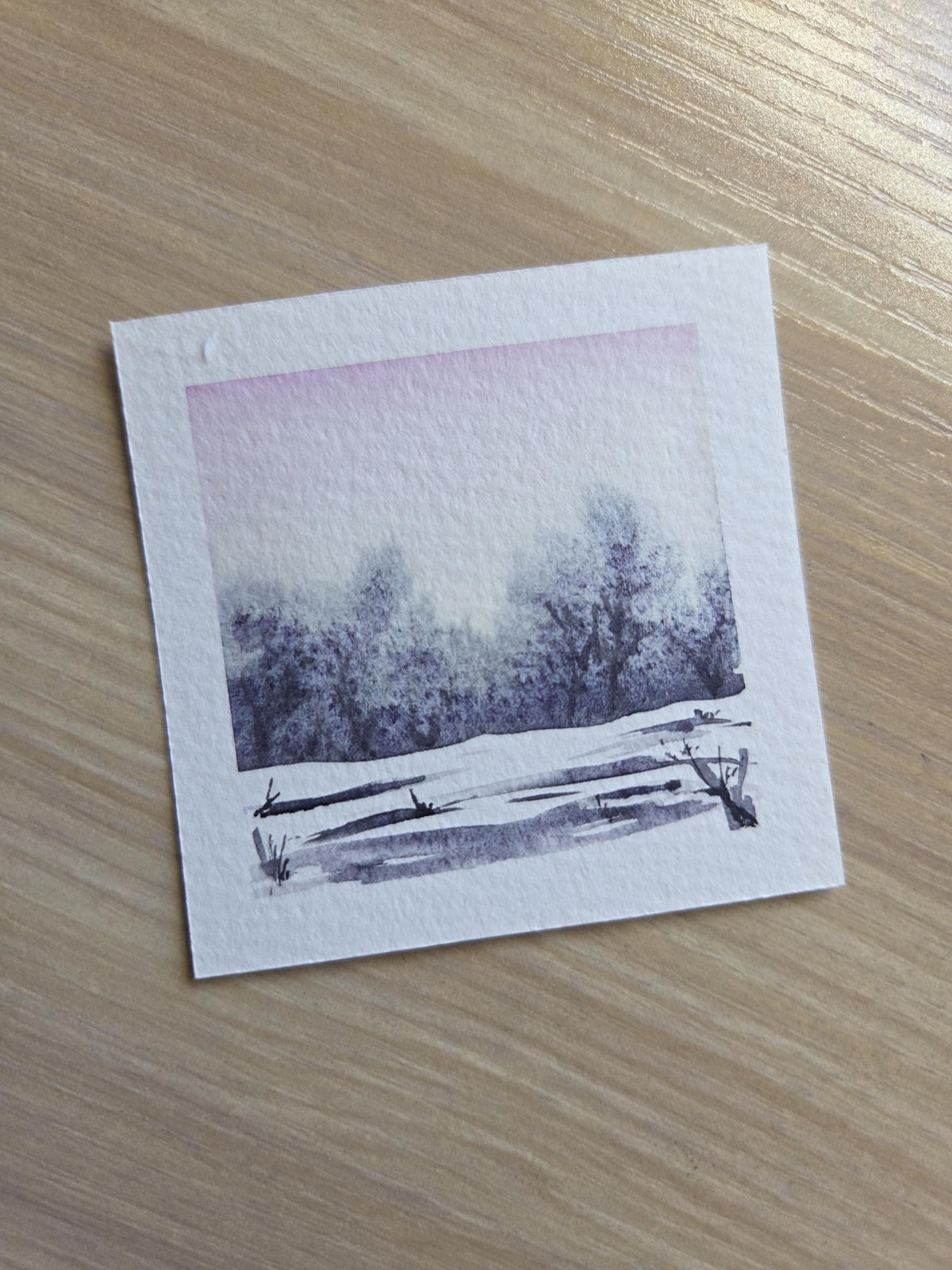 Handpainted original watercolour artwork | Miniature Mounted painting | Storms series