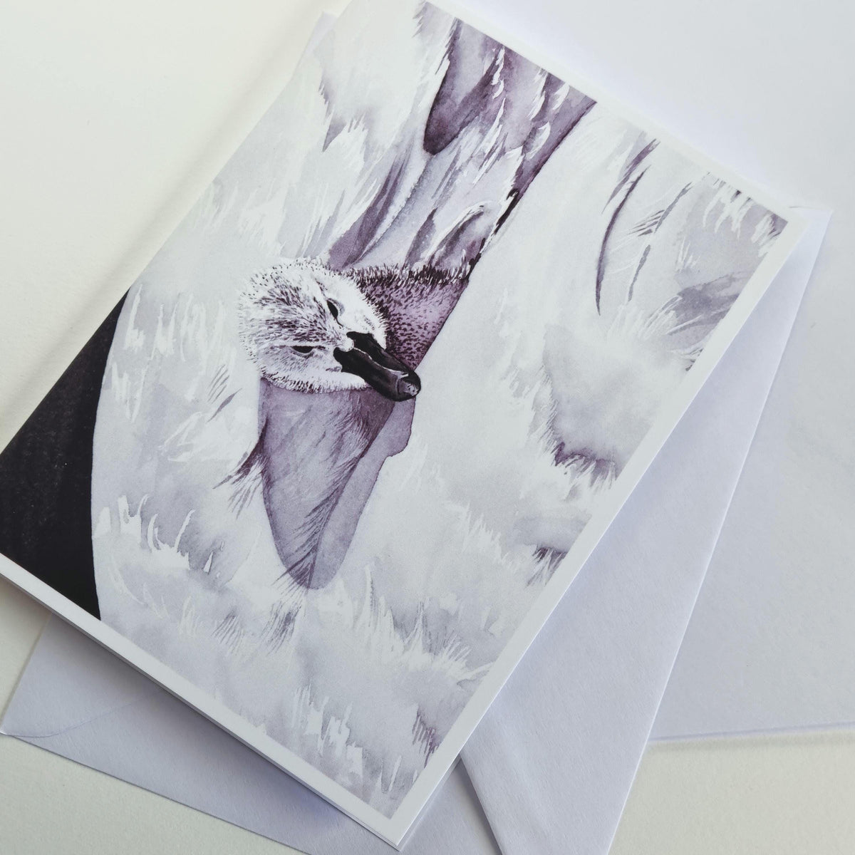 Swan Art Print Notecards - Handmade A6 Greeting Cards, Set of 6