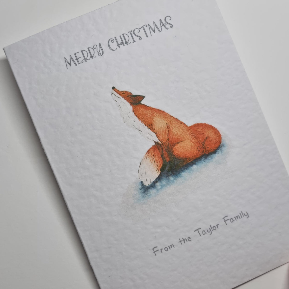 Handmade Festive Animal Christmas Cards - Set of 6, Personalised Option