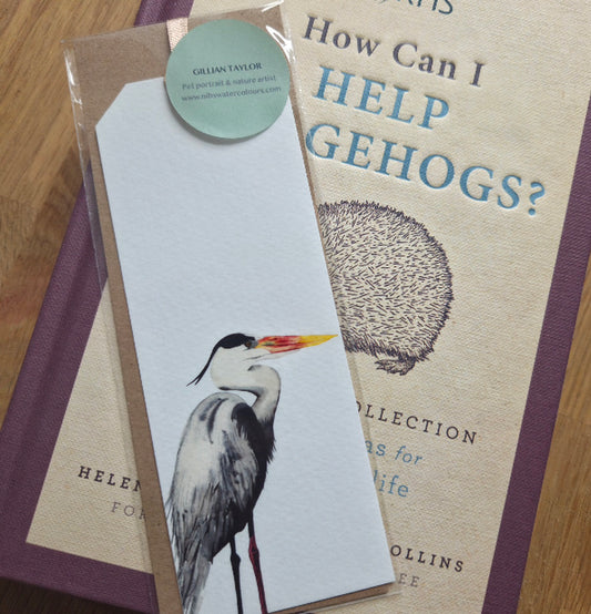 Art print bookmark: Heron