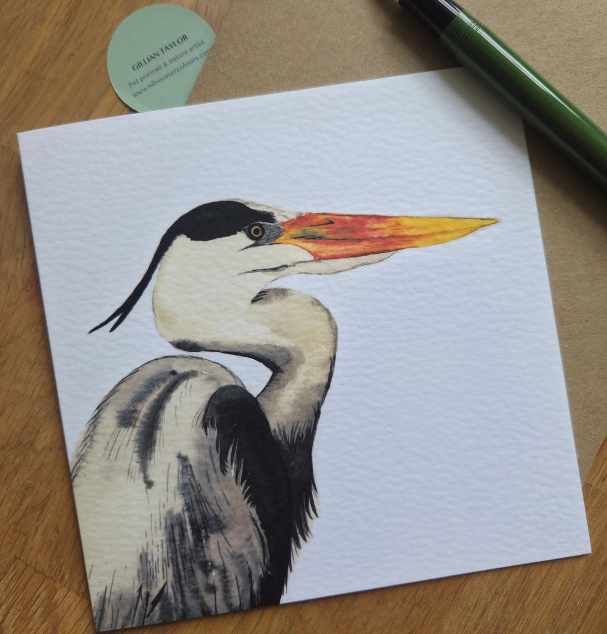 Heron Greetings Card