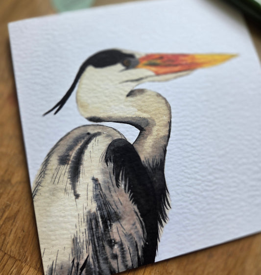 Heron Greetings Card