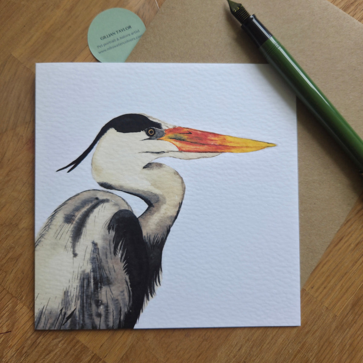 Heron Greetings Card
