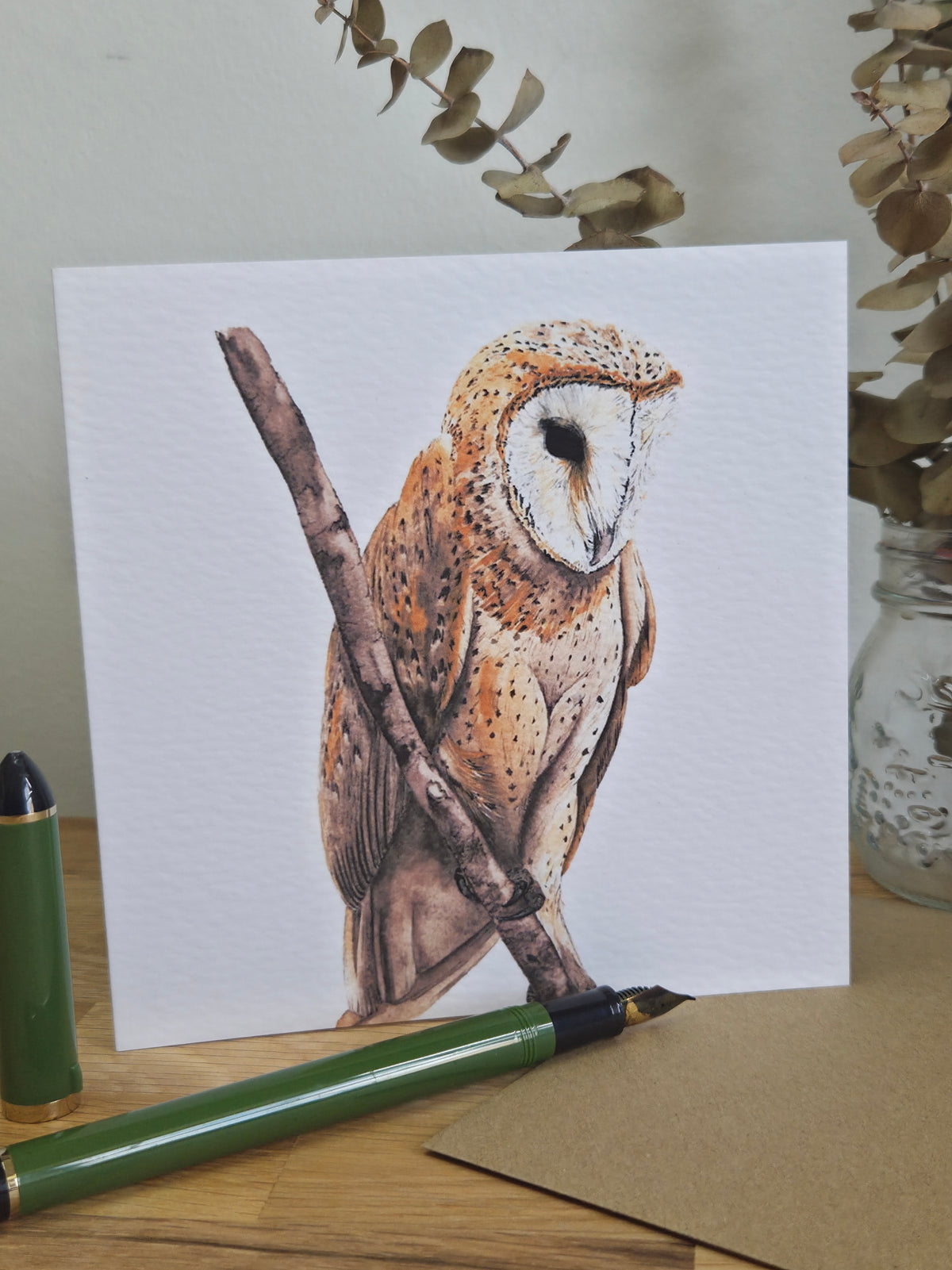 Barn Owl Greetings Card