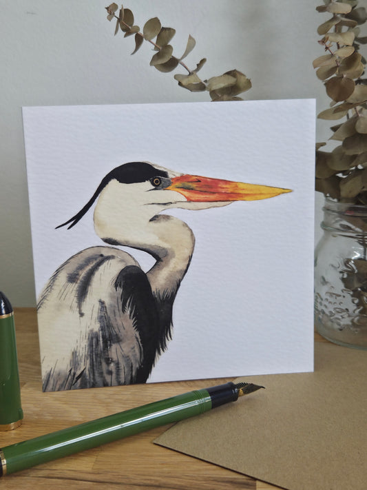 Heron Greetings Card
