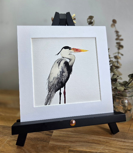 Heron mini Art Print