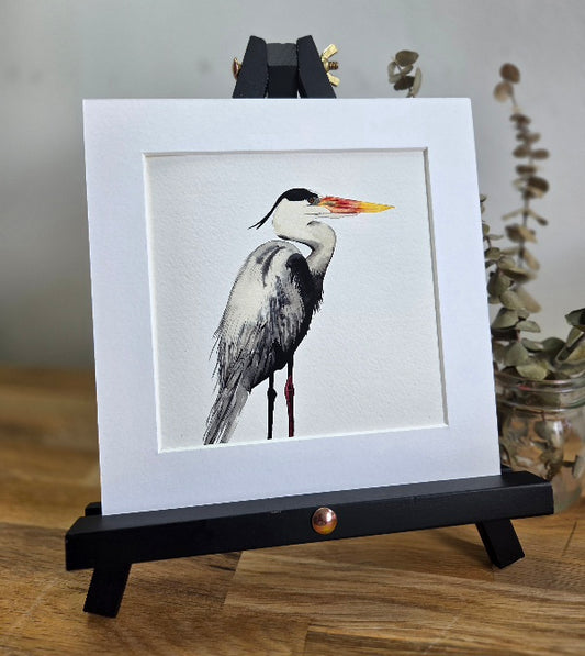 Heron mini Art Print
