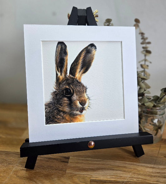Leveret (hare) mini Art Print