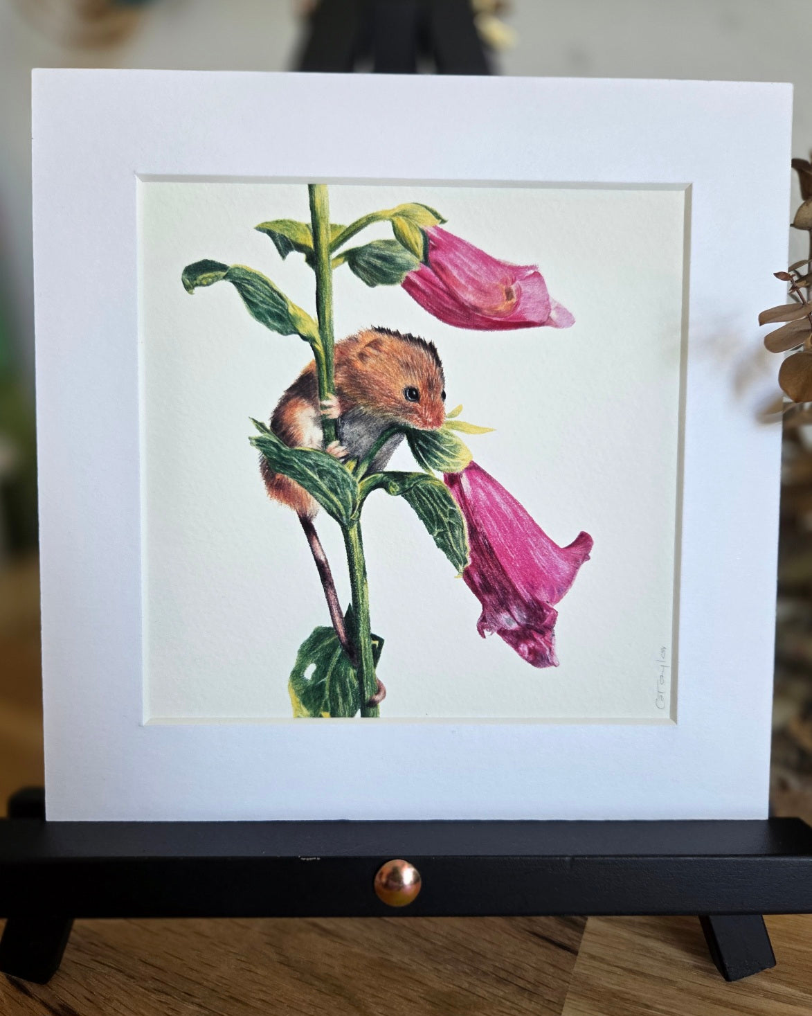 Mouse and Foxglove Art Print