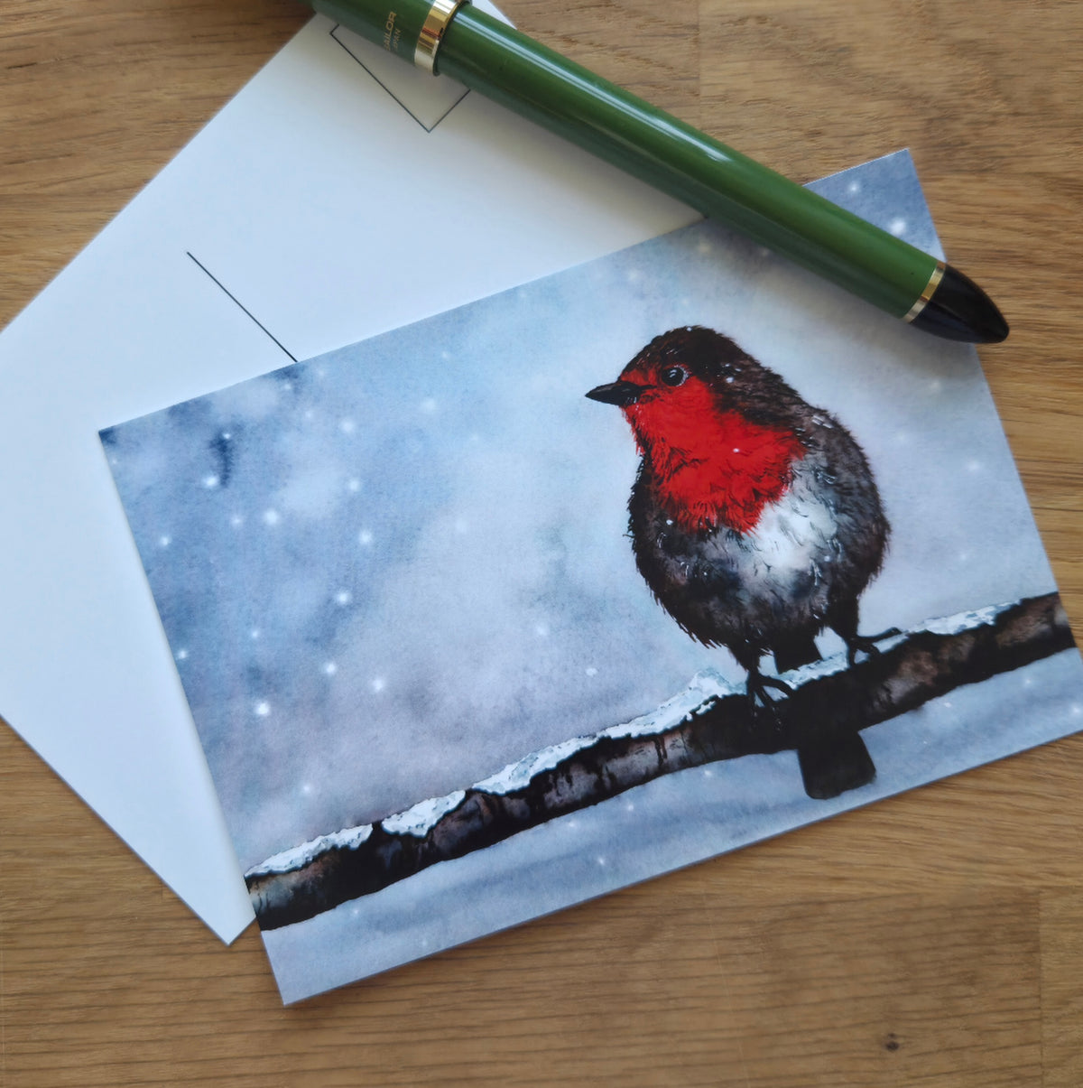 Robin illustrated post card