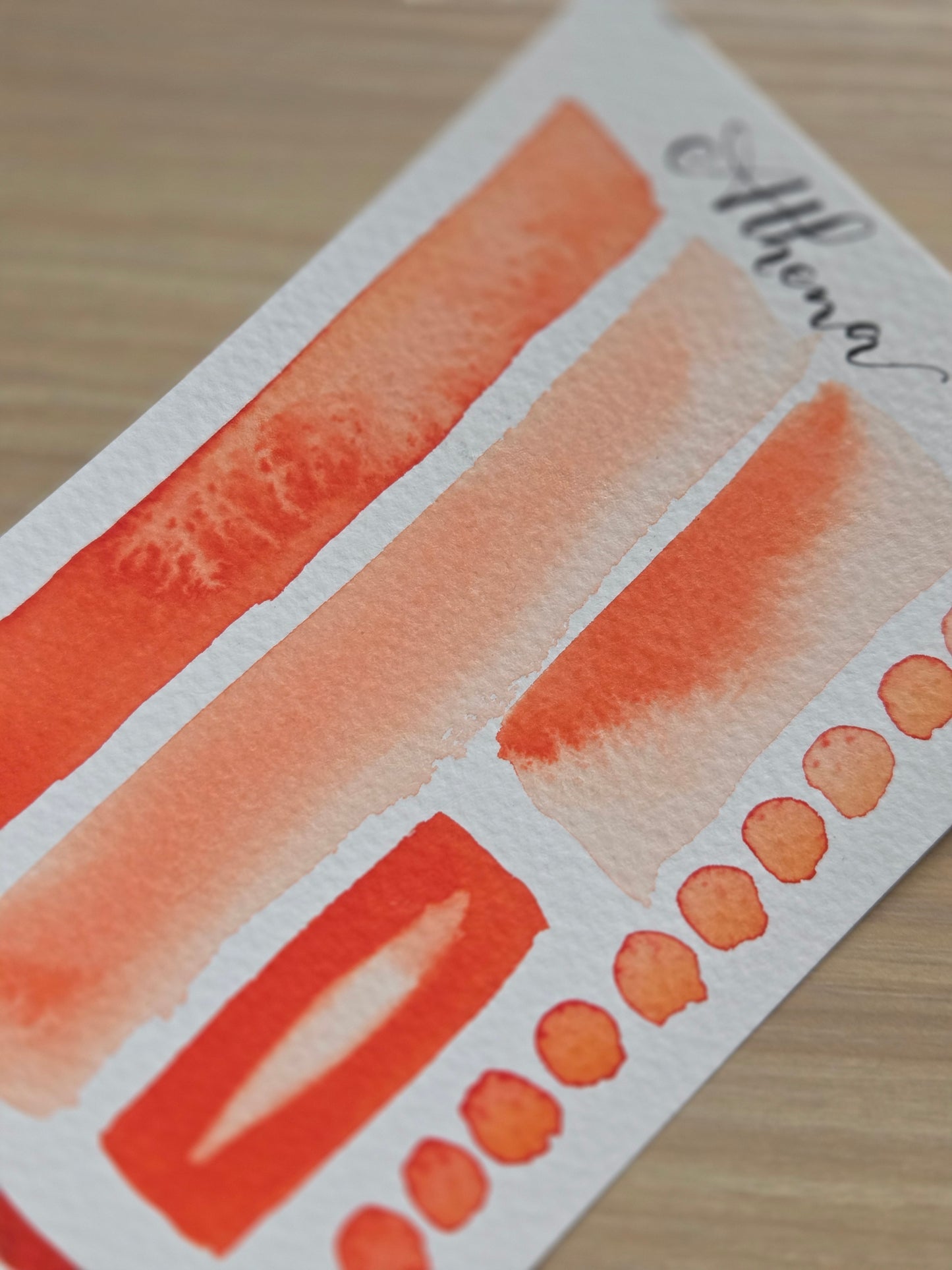 Handmade vegan watercolour paint | Previous Paint Club Paint | Athena | Deep warm orange