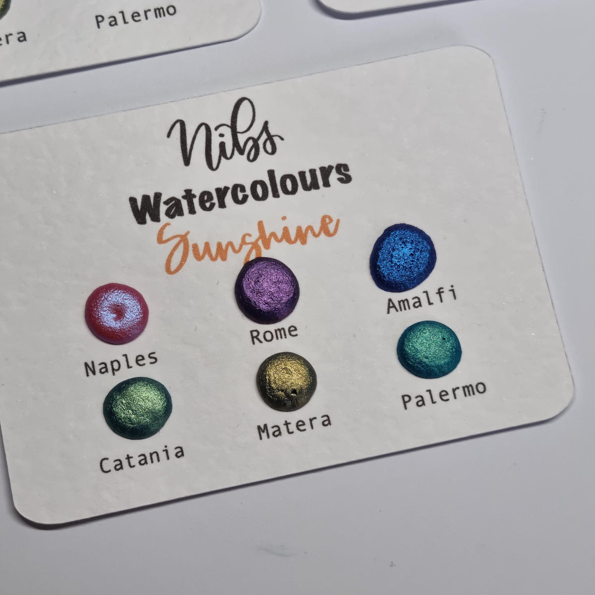 Handmade Vegan Watercolour Dot Card | Shimmer Calligraphy Ink Sampler