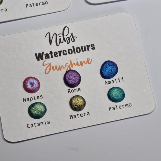Handmade Vegan Watercolour Dot Card | Shimmer Calligraphy Ink Sampler