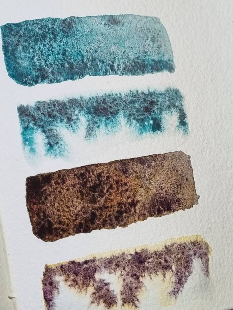 Baisteach Rain Watercolour Paint | Granulating Blue Mauve, Vegan