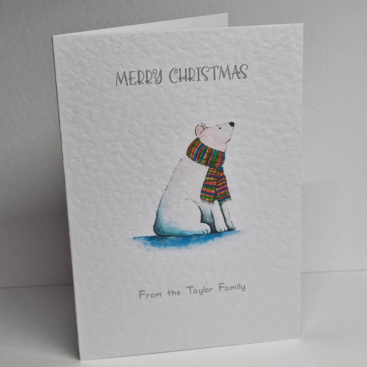 Handmade Festive Animal Christmas Cards - Set of 6, Personalised Option