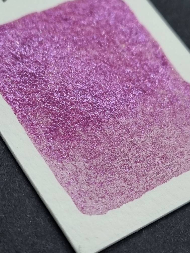 Handmade Glitter Watercolor Paint | Cerise Fuschia Pink, Zinnia