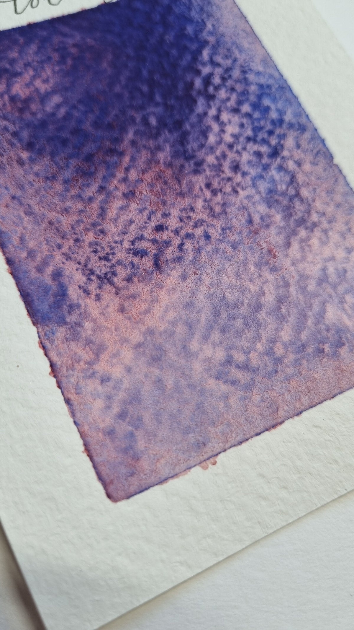 Sloe Gin Watercolour Paint | Handmade Granulating Pink Purple Half Pan