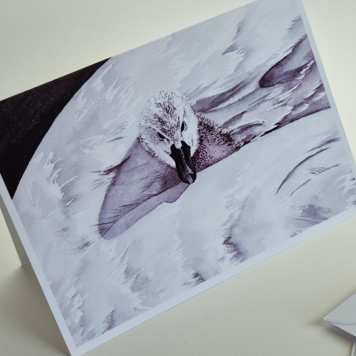 Swan Art Print Notecards - Handmade A6 Greeting Cards, Set of 6