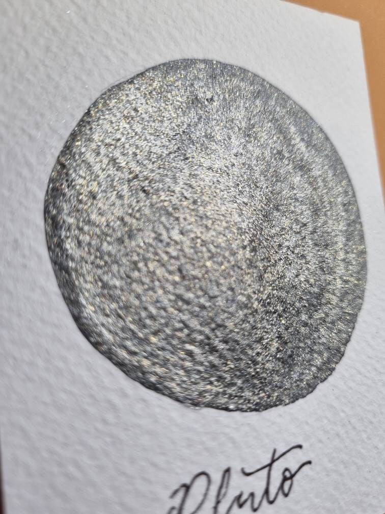 Handmade Iridescent Black Watercolor Paint | Vegan Calligraphy Ink