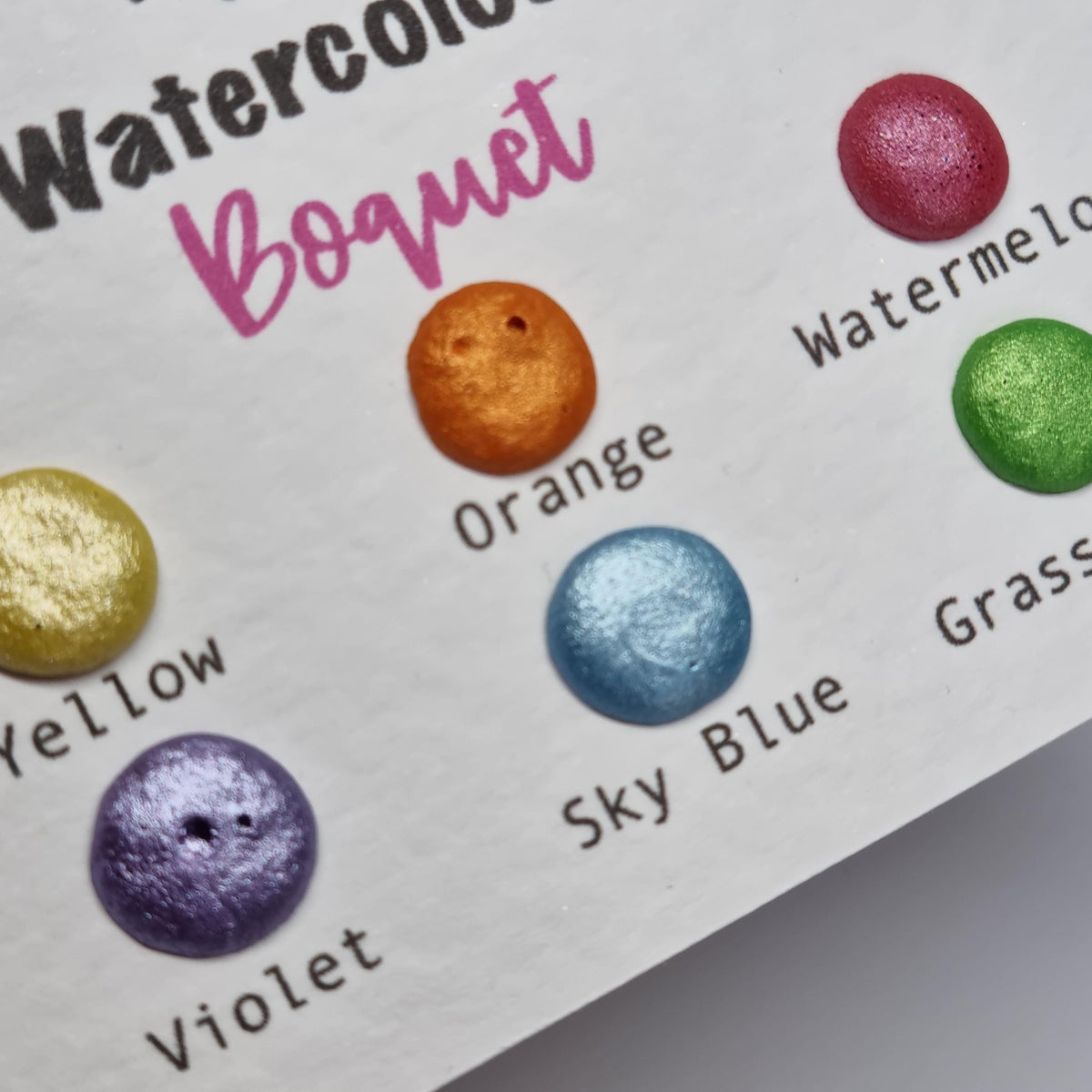 Handmade Shimmer Watercolour Dot Card | Bouquet Vegan Artisan Paint
